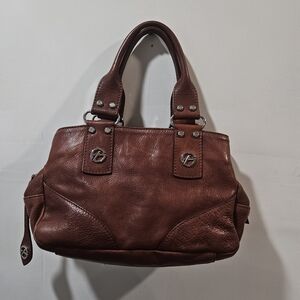 Francesco Biasia Brown Genuine Leather Shoulder Bag Made in Italy